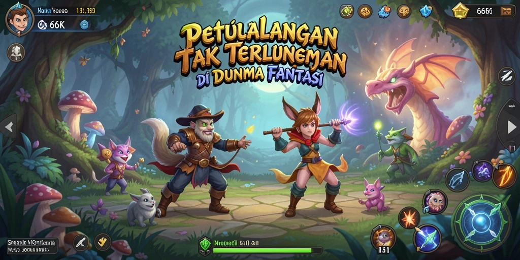 Tampilan menakjubkan dari gameplay petualangan 66K