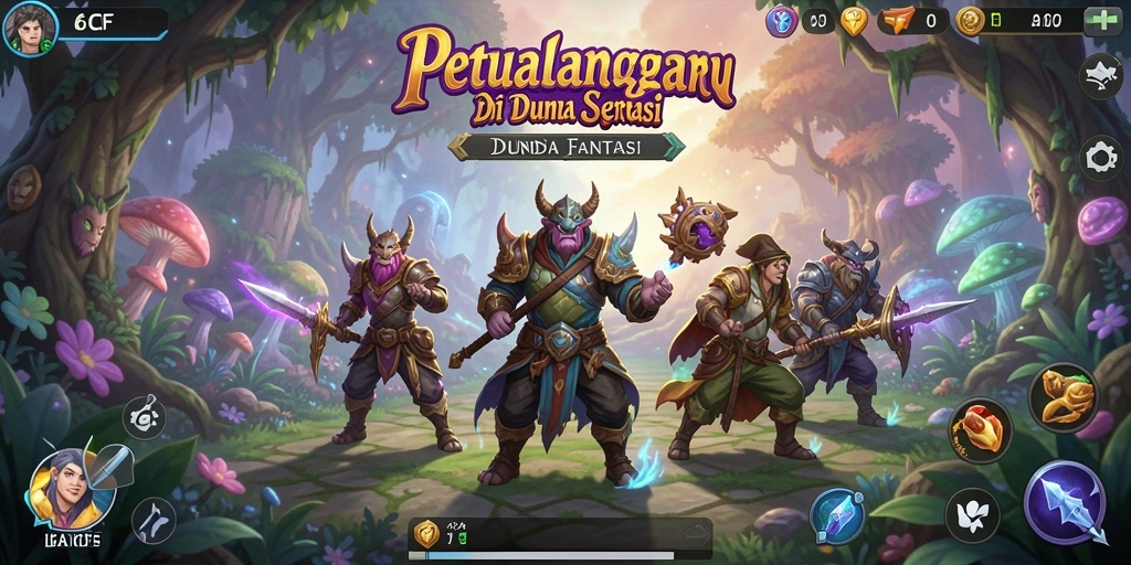Gambaran gameplay seru dari petualangan dalam 6CF.