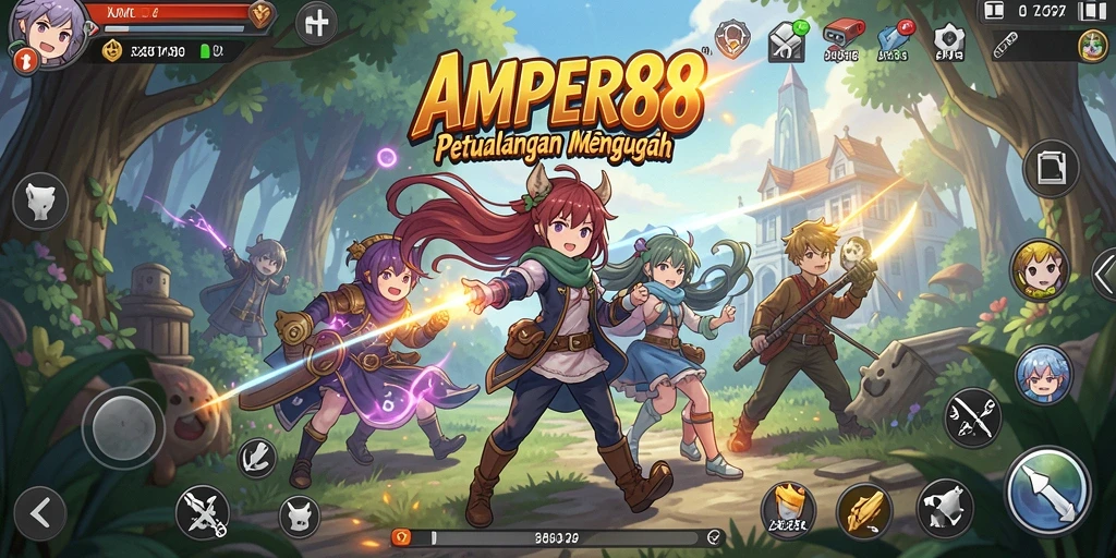 Gameplay seru dalam dunia anime yang memukau.