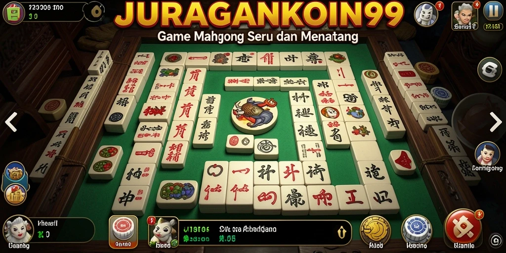 Screenshot gameplay JURAGANKOIN99 menampilkan keseruan bermain Mahjong.