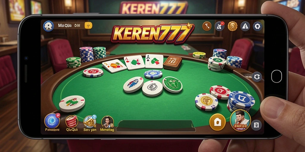 Tampilan gameplay seru dalam KEREN777 QiuQiu.