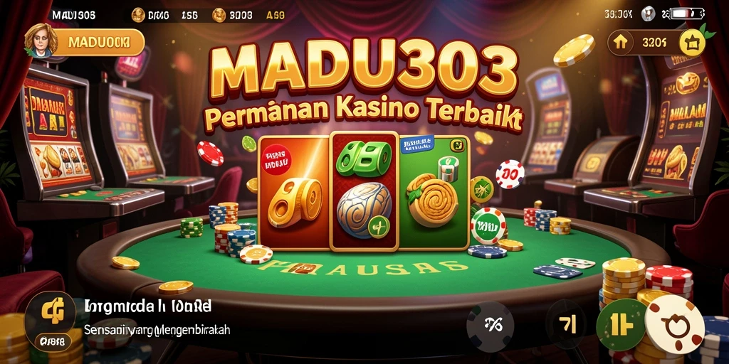 Tampilan gameplay menarik dari MADU303 yang menampilkan suasana Kasino.