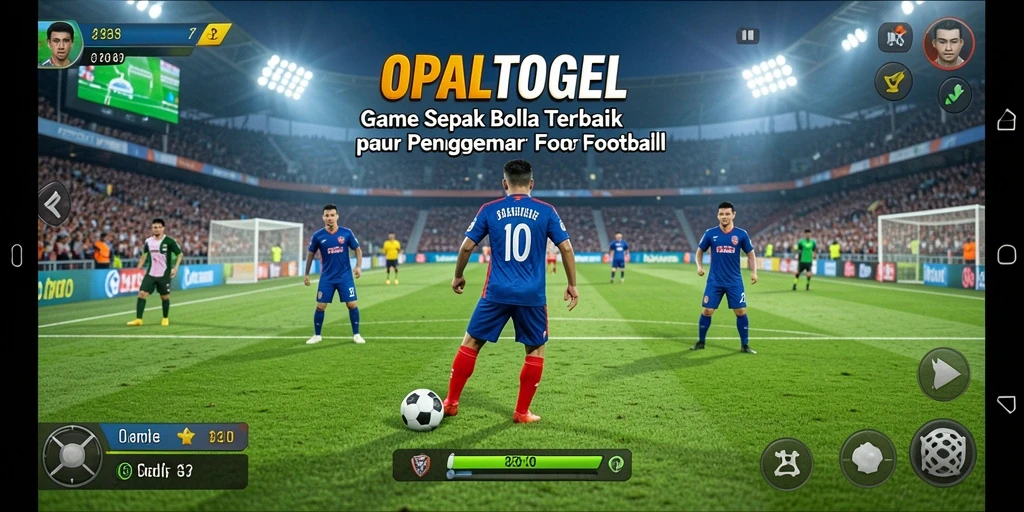 Tampilan gameplay seru dari OPALTOGEL dengan aksi sepak bola yang mendebarkan.