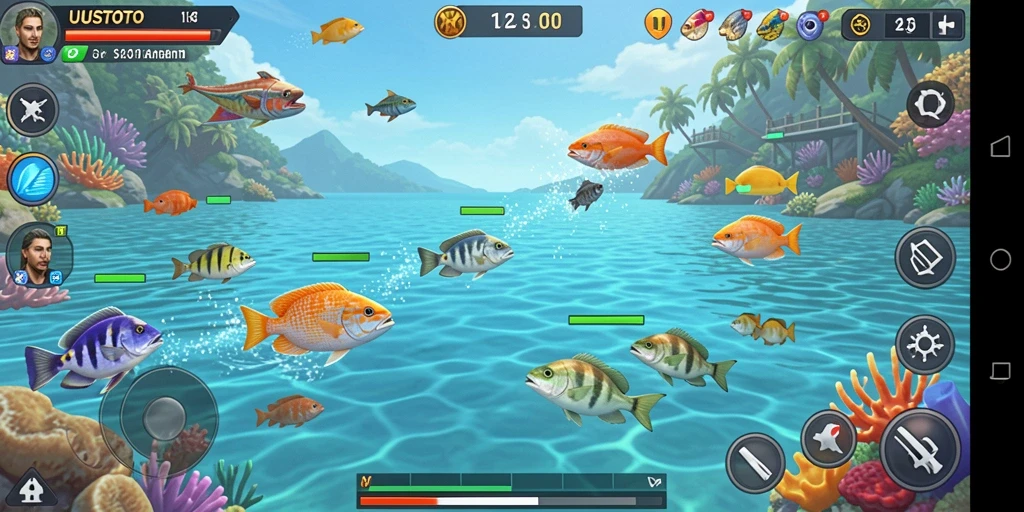 Tangkapan layar menunjukkan aksi menembak ikan di UUSTOTO.