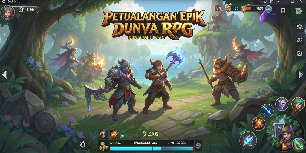 Gameplay ZK6 yang seru dan mendebarkan dalam dunia RPG.